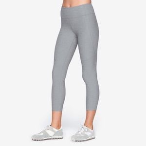 Outdoor Voice Gray 3/4 Warm-Up Leggings